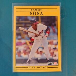 1991 Fleer Baseball Sammy Sosa #136 *ERROR Wrong Birthday*